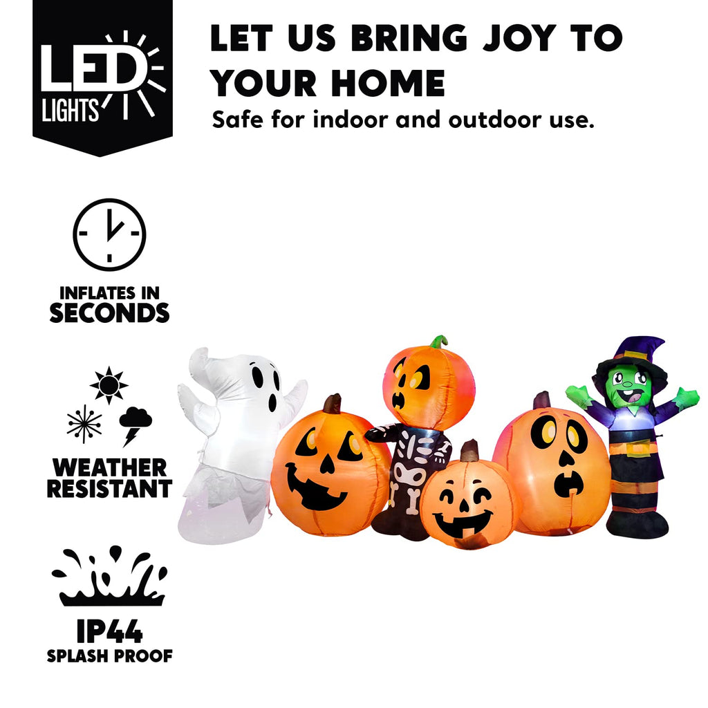 8 ft Inflatable Halloween Decoration with LEDs T250
