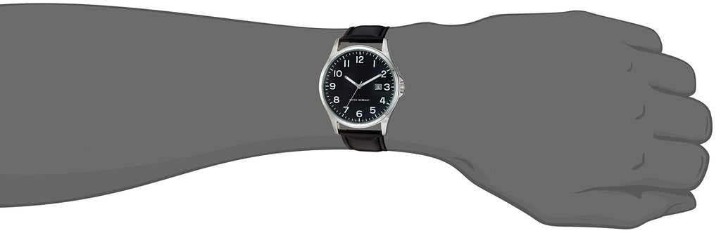 Leather Band Analog Watch P839725