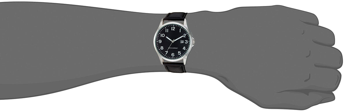 Leather Band Analog Watch P839725