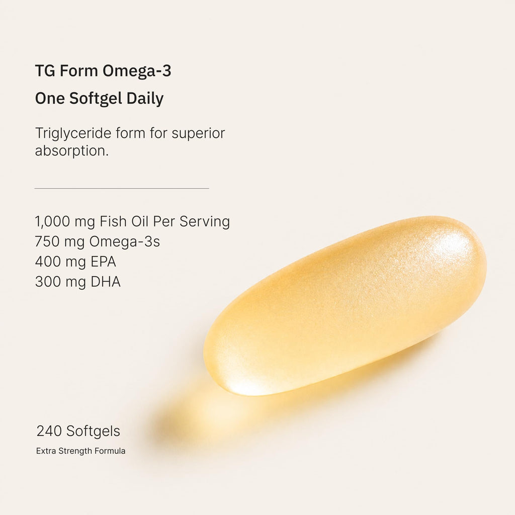 Omega-3 Fish Oil 1000mg 240 Softgels J2676