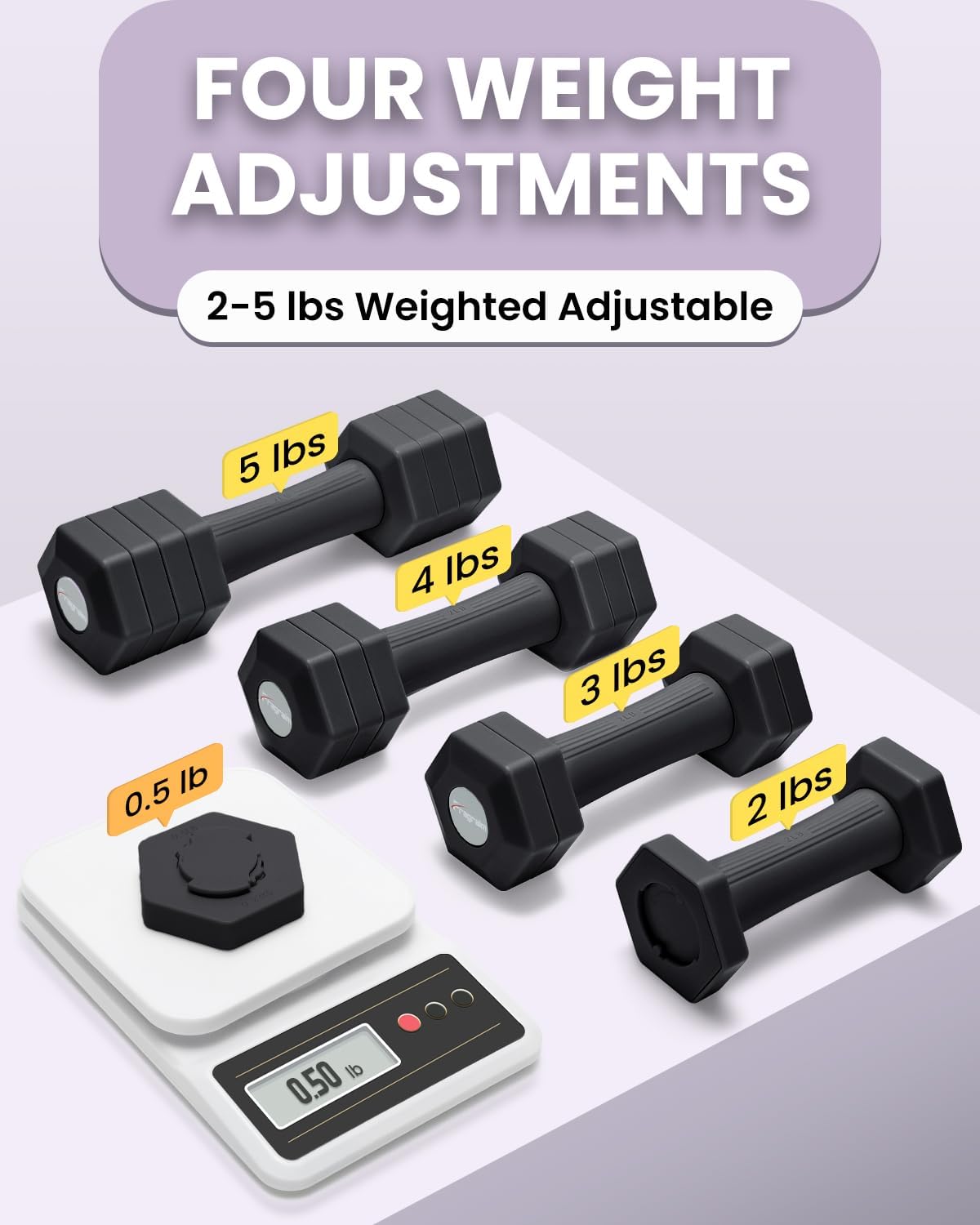 Adjustable Dumbbell Set 5/6 LB Pair W664254