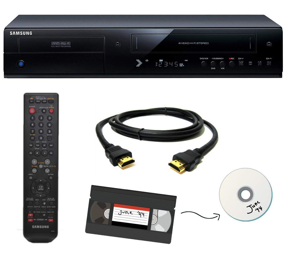 VHS to DVD Recorder VCR Combo with Remote R707480