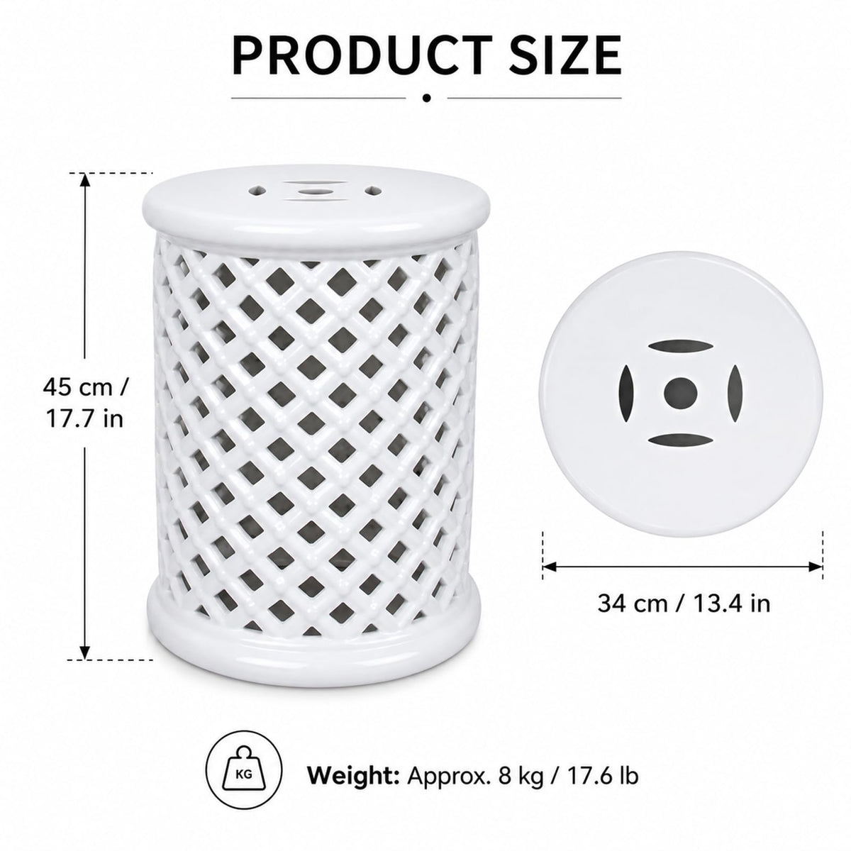 Glazed Ceramic Garden Stool N86211