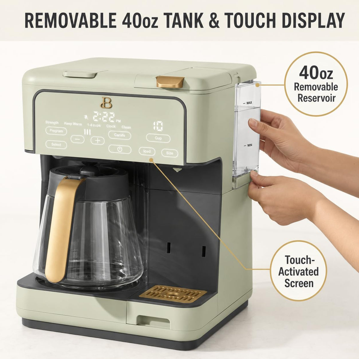 12 Cup Programmable Drip Coffee Maker with Reusable Filter S7602