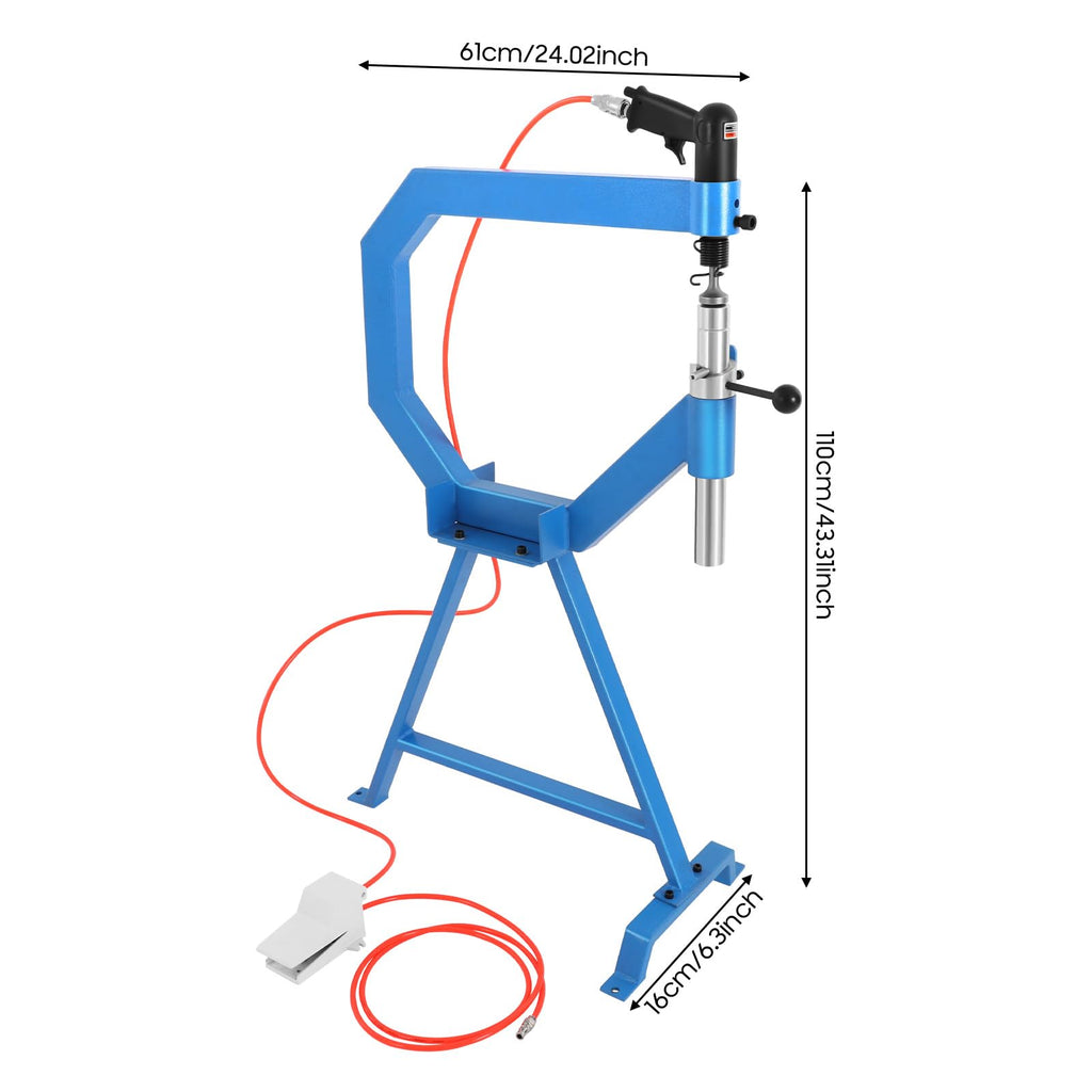 50-100 PSI Pneumatic Planishing Hammer with Foot Pedal Stand N48984