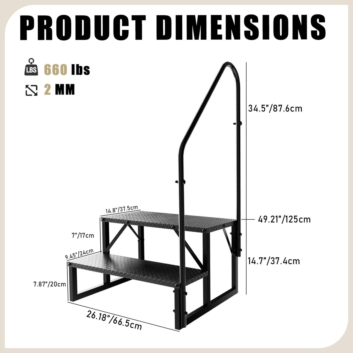 2 Step Ladder with Handrail C78729