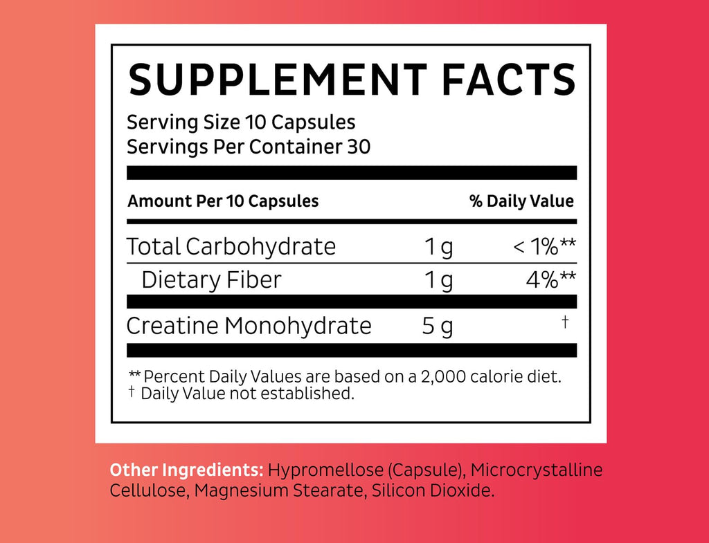 Micronized Creatine Monohydrate 5000mg 300 Capsules L883
