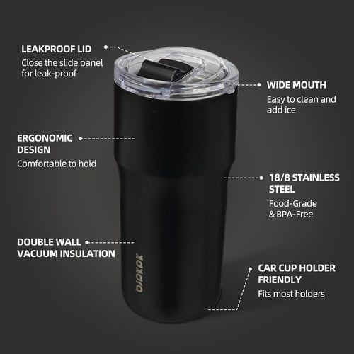 20oz Spill Proof Insulated Stainless Steel Tumbler R349