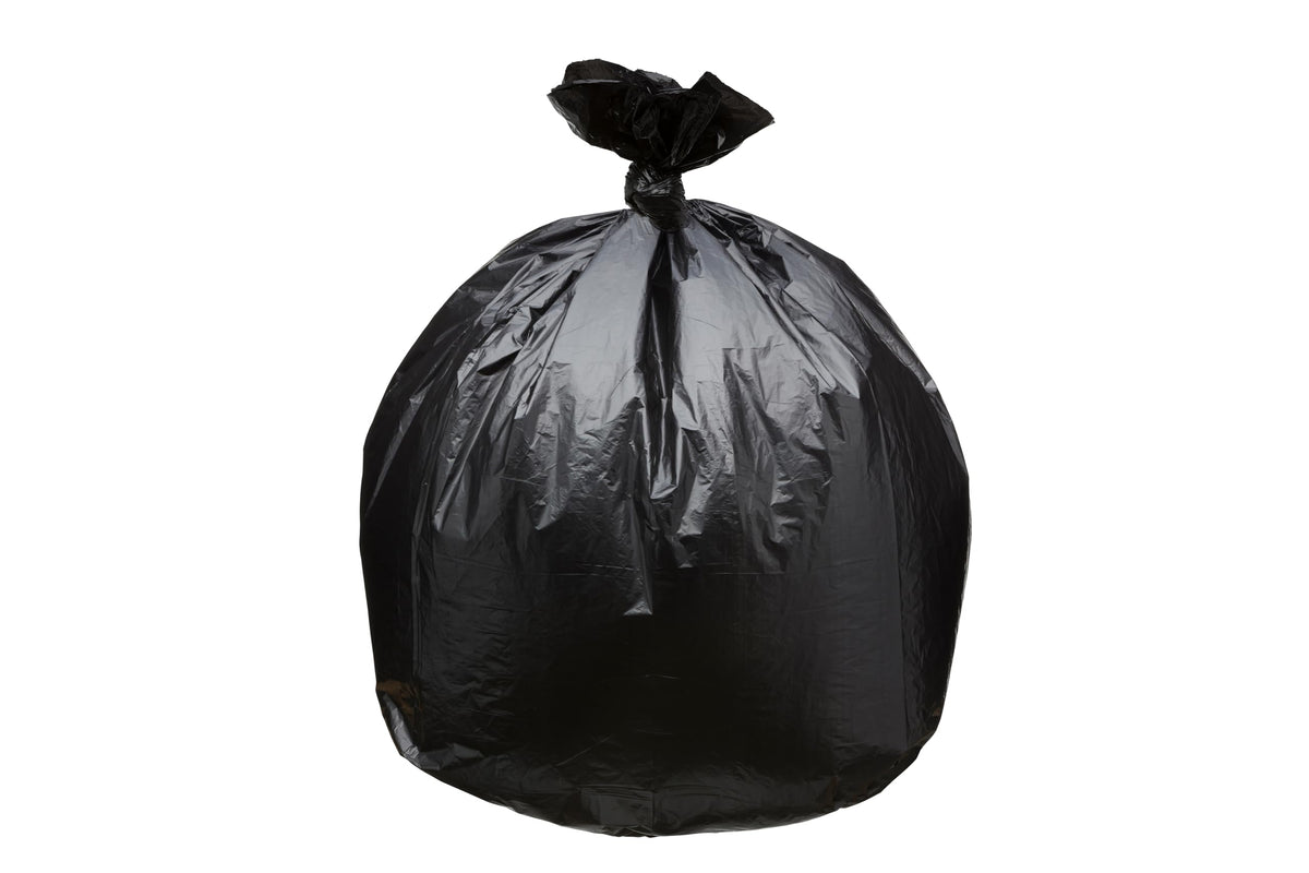 45 Gallon Black 1.5 Mil Trash Bags 100 Count S7667