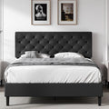 Queen Faux Leather Bed Frame with Headboard X333975