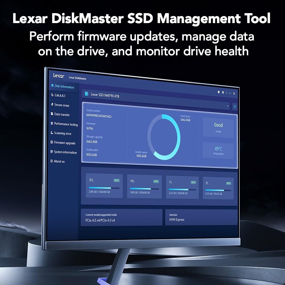 4TB NVMe SSD M.2 2280 PCIe Gen 5 P425