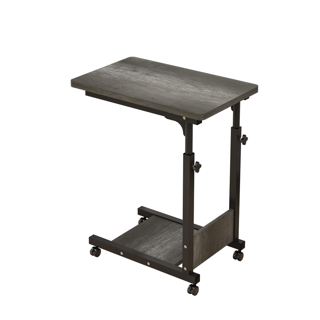 Adjustable Height C Table with Wheels and Storage O77120