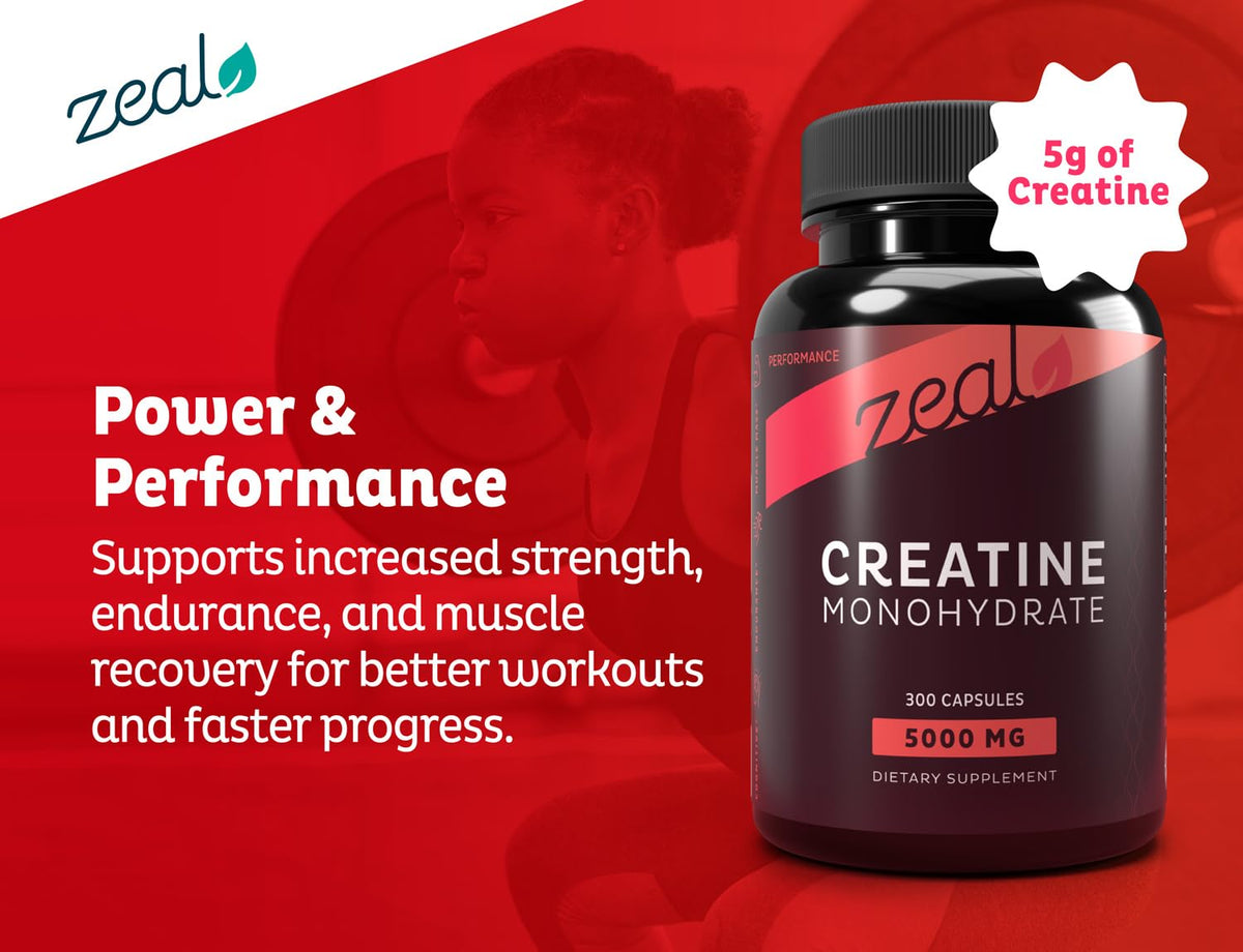Micronized Creatine Monohydrate 5000mg 300 Capsules L883