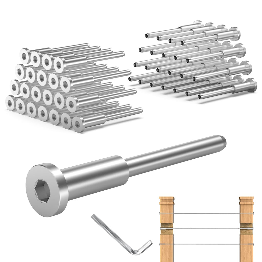 60 Pack T316 Stainless Steel 1/8" Cable Railing Kit X199858