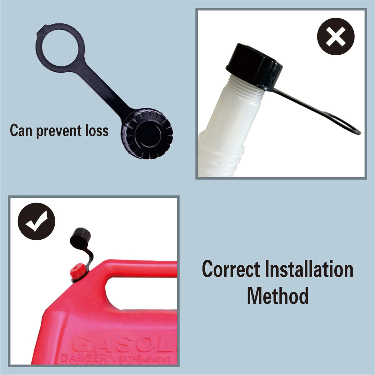 Gas Can Spouts with Vent Cap for 1 2 5 Gallon P3337