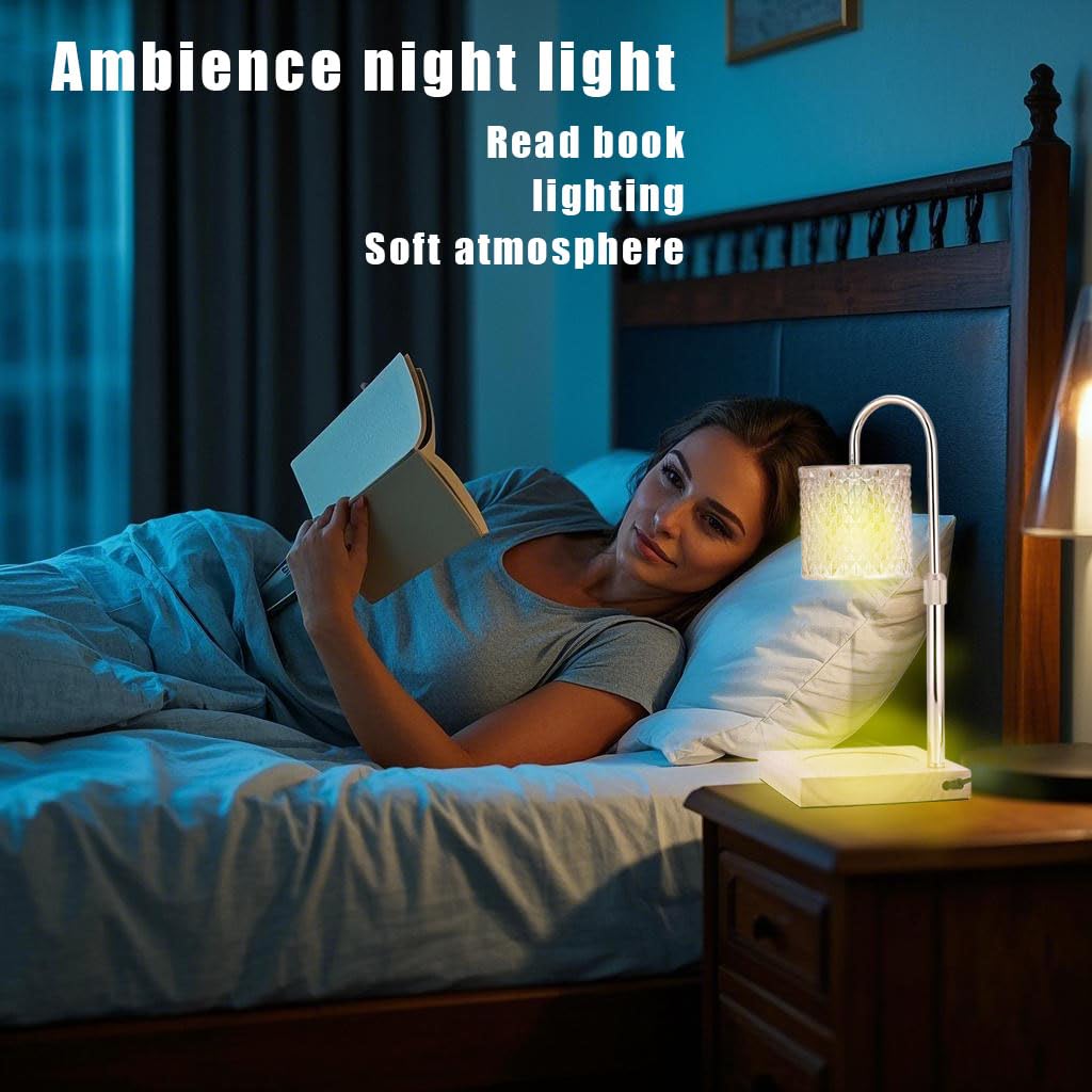 Flameless Candle Warmer Lamp with Timer, Dimmer, and Adjustable Height N552