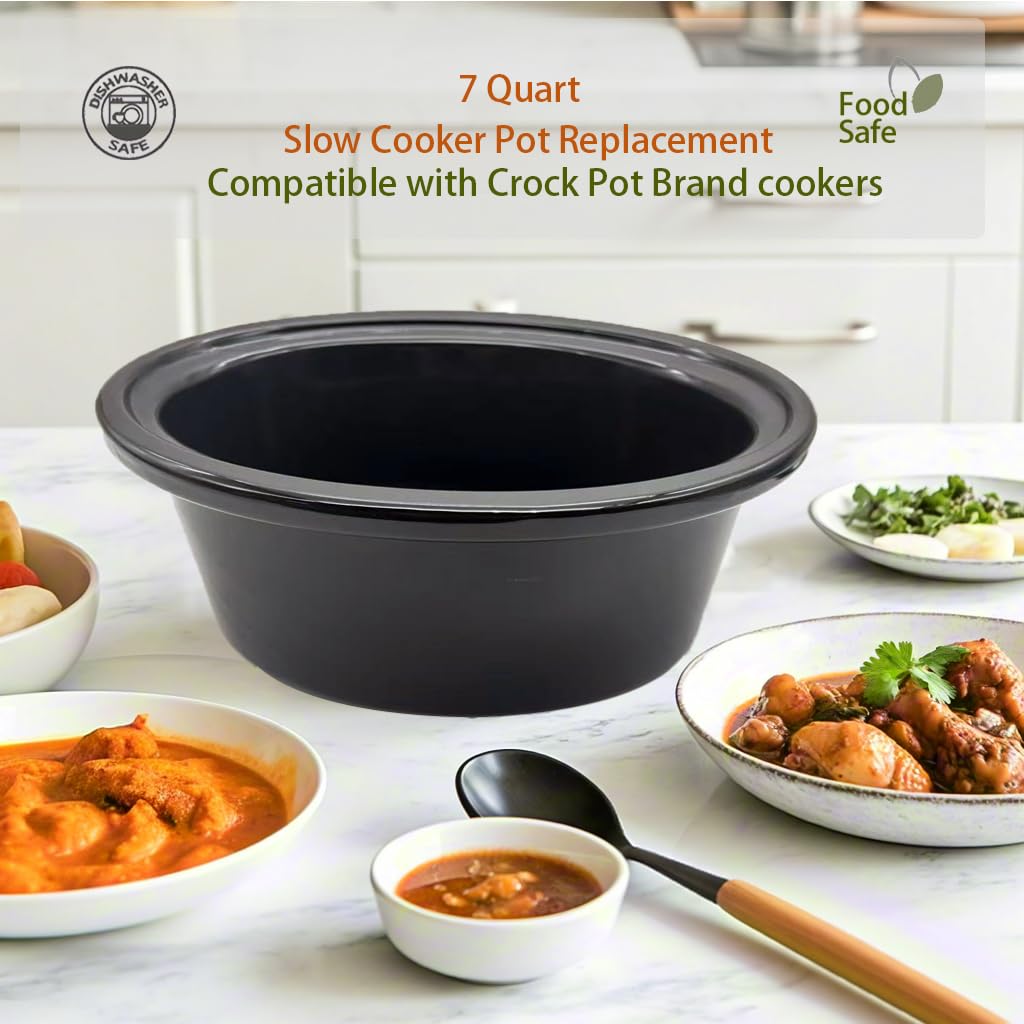 7 Qt Ceramic Slow Cooker Pot V118551