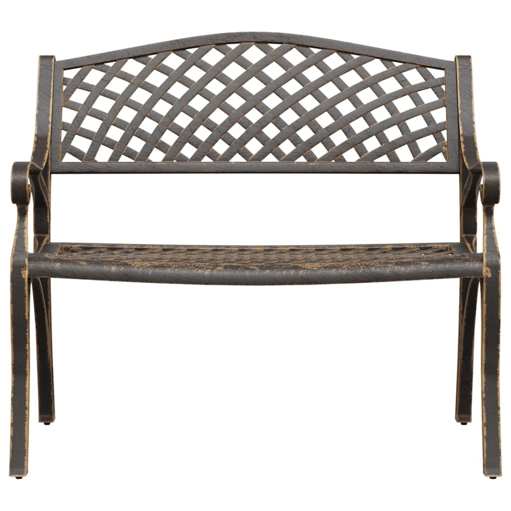 Cast Iron Metal Garden Bench with Antique Bronze Finish R4317