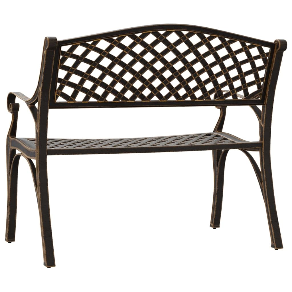 Cast Iron Metal Garden Bench with Antique Bronze Finish R4317
