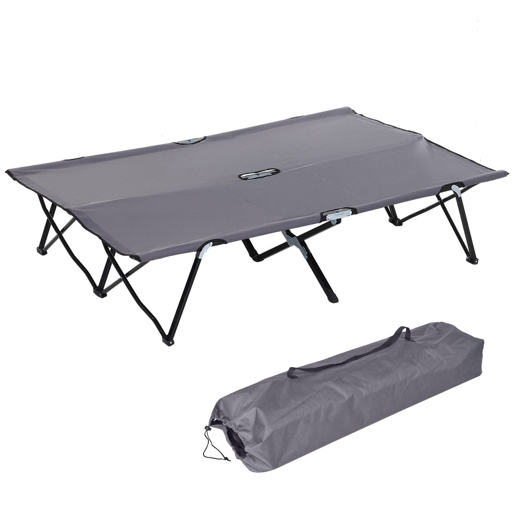 2 Person Folding Camping Cot with Carry Bag O23748