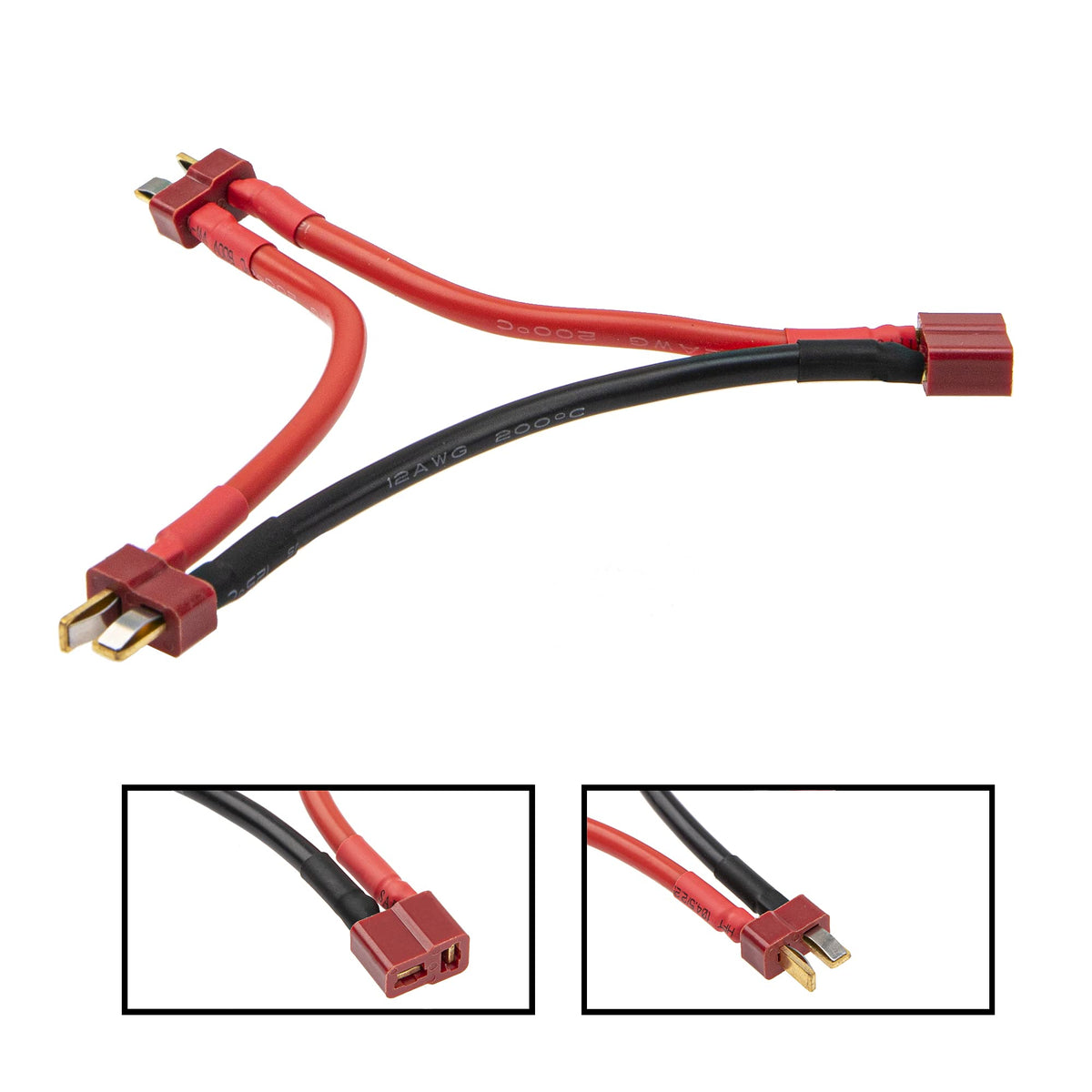 12AWG T Plug Serial Series Connector & Parallel Y-Harness Adapter Silicone Wire G236