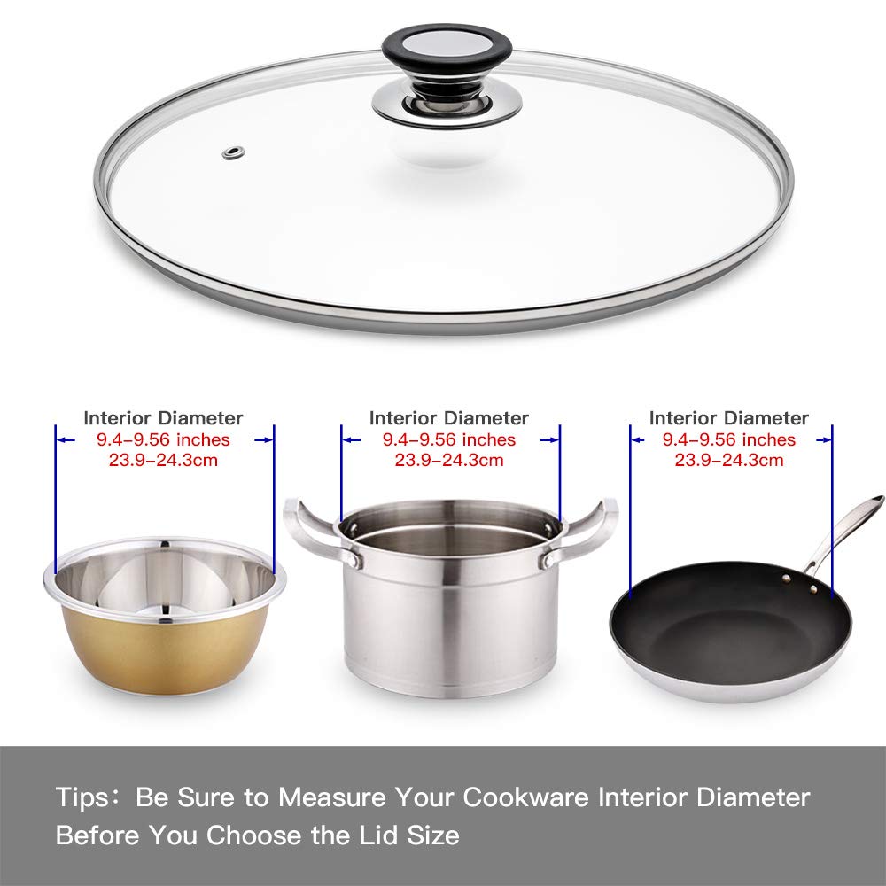 Glass Lid for Frying Pan 9.5"/24cm H206