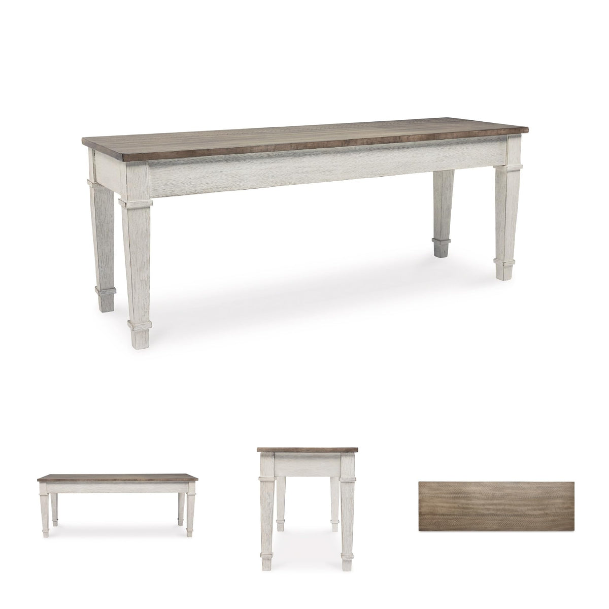 White Light Brown Wood Storage Bench X907602