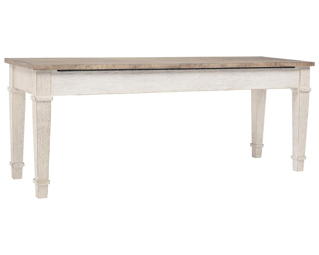 White Light Brown Wood Storage Bench X907602