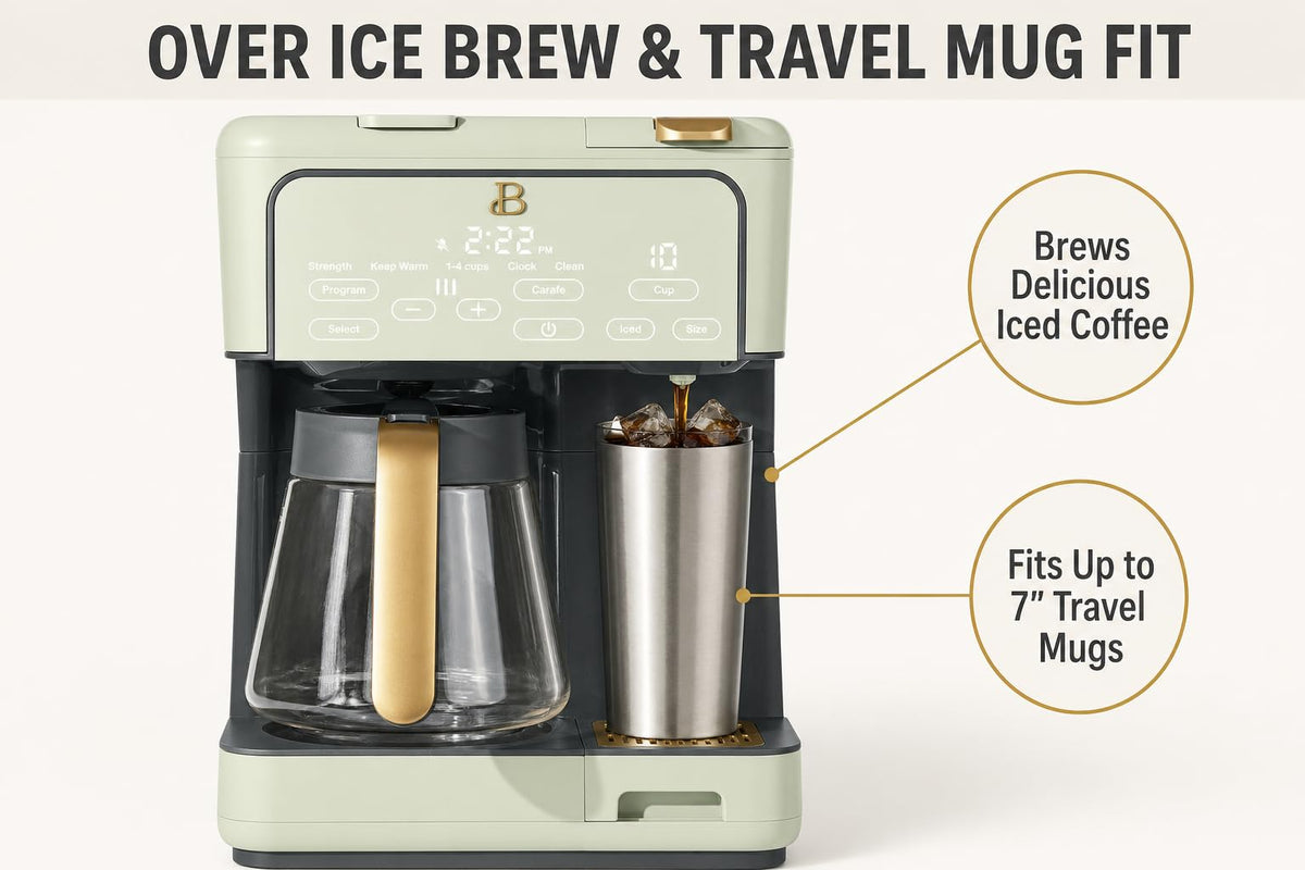 12 Cup Programmable Drip Coffee Maker with Reusable Filter S7602
