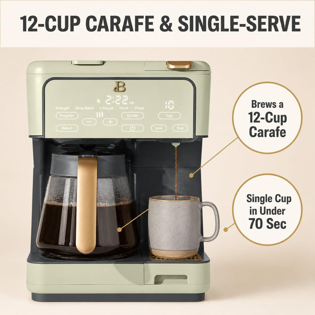 12 Cup Programmable Drip Coffee Maker with Reusable Filter S7602