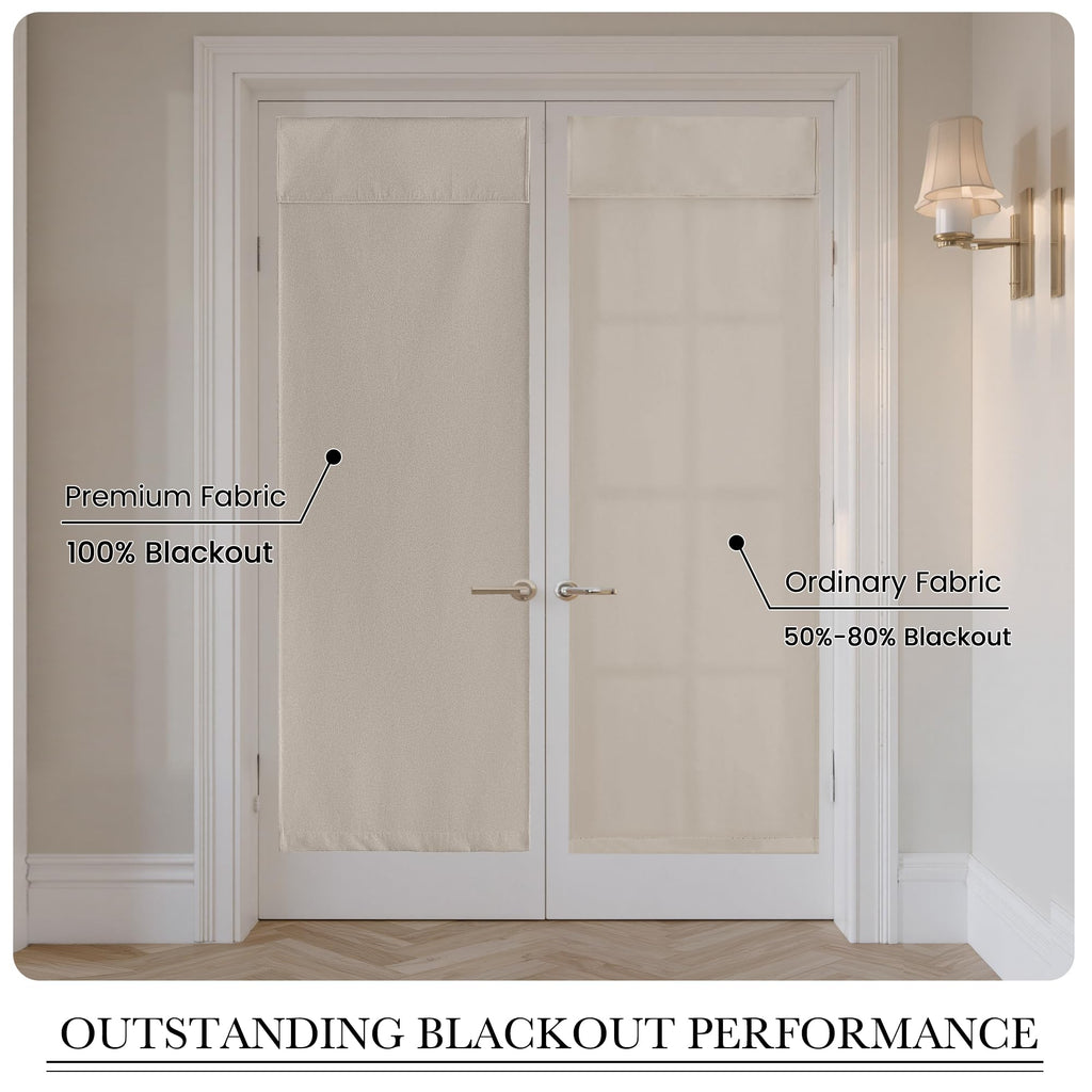 100% Blackout Linen French Door Curtain R865261