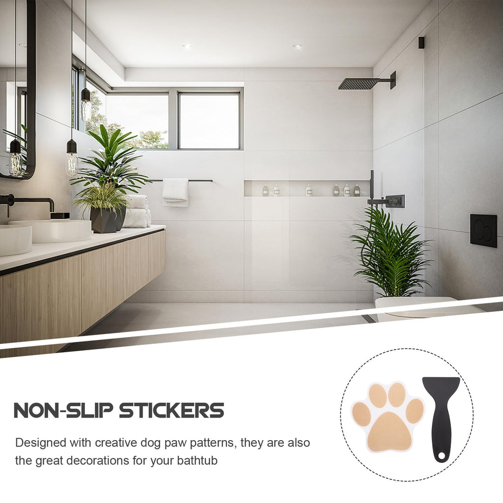 PEVA Anti Slip Bathtub Stickers with Dog Paw Patterns S3348