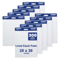 Lined Sticky Easel Pad, 25 x 30 In Flip Chart, 30 Sheets/Pad, 10 Pads B71157
