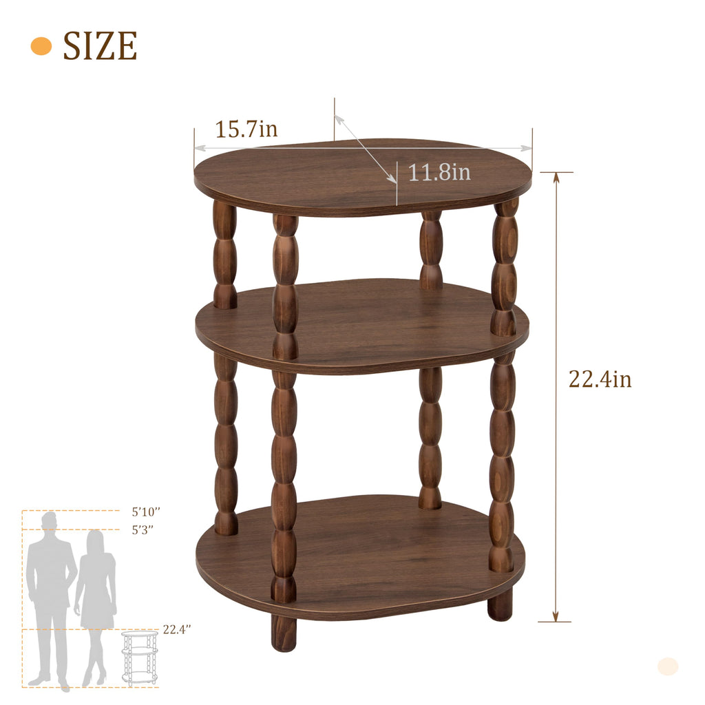 3-Tier Oval Side Table G7634