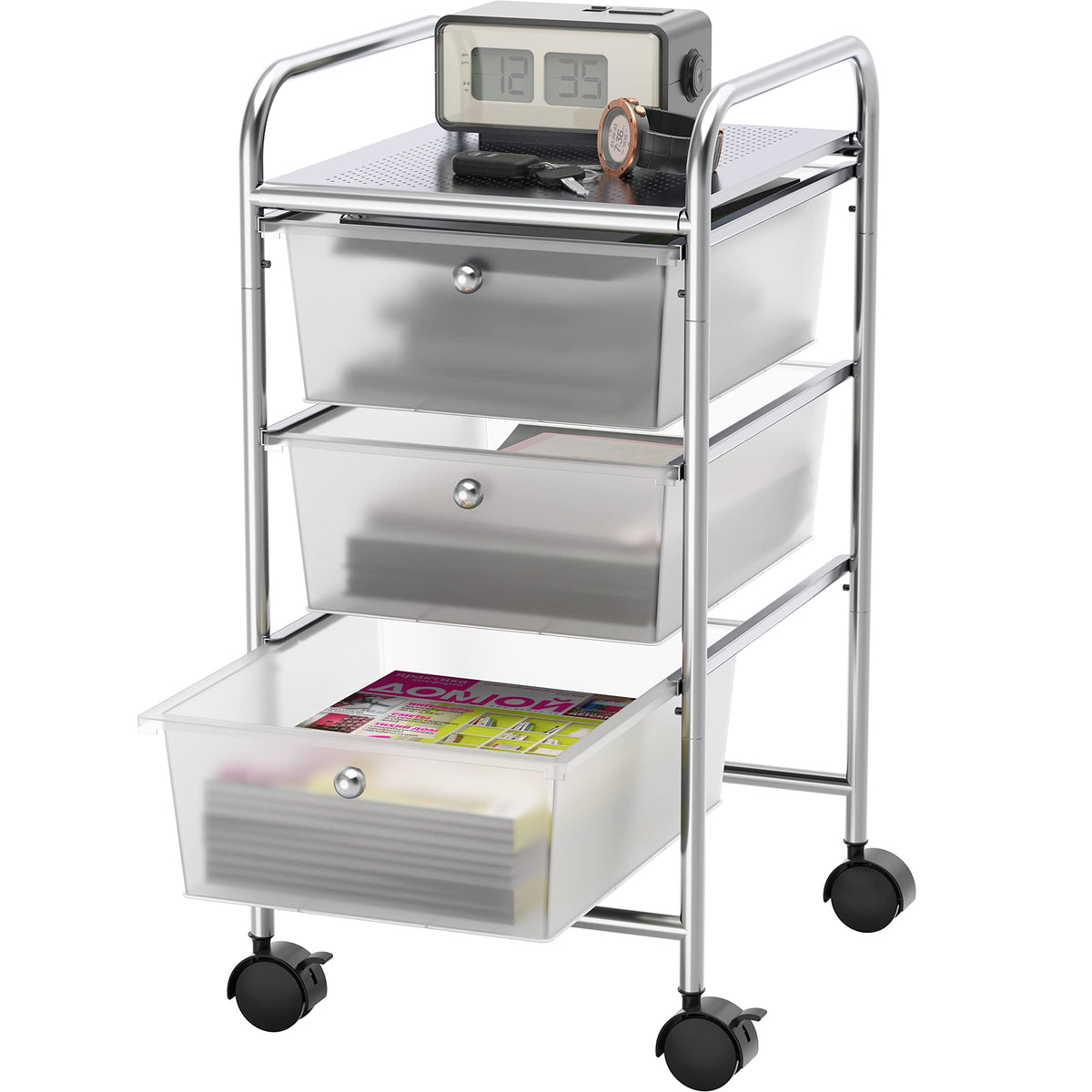 3 Drawers Rolling Utility Cart Q616143