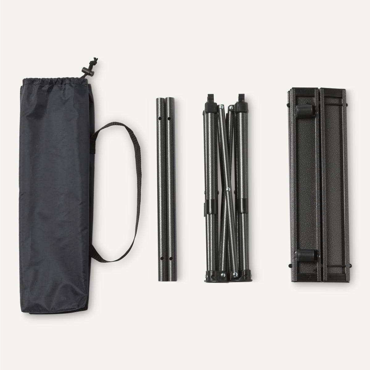 Folding Camping Table Alloy Steel Aluminum Small Black T136