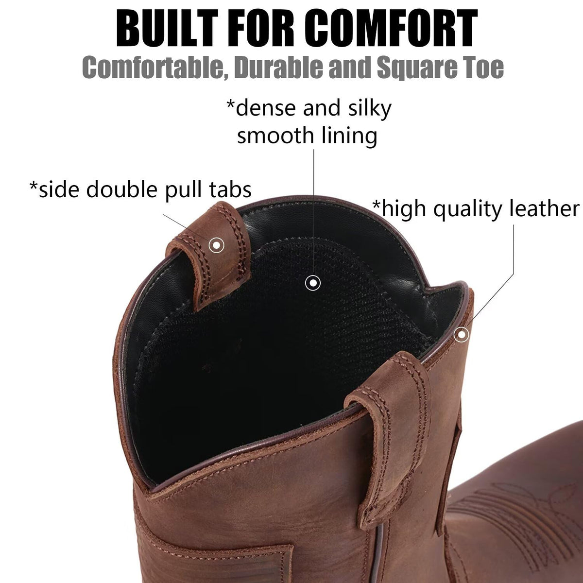 Western Cowboy Boots Square Toe V48018
