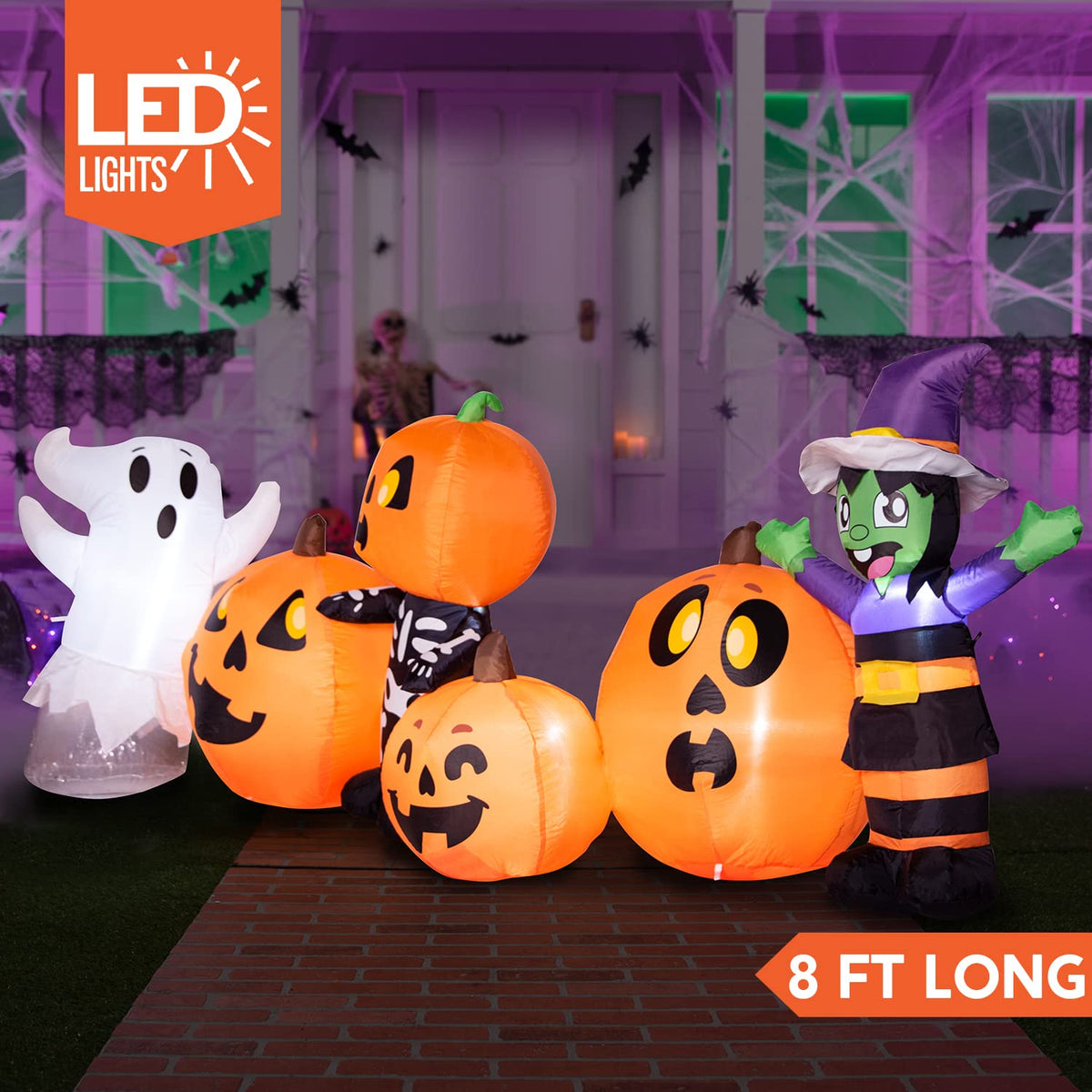 8 ft Inflatable Halloween Decoration with LEDs T250
