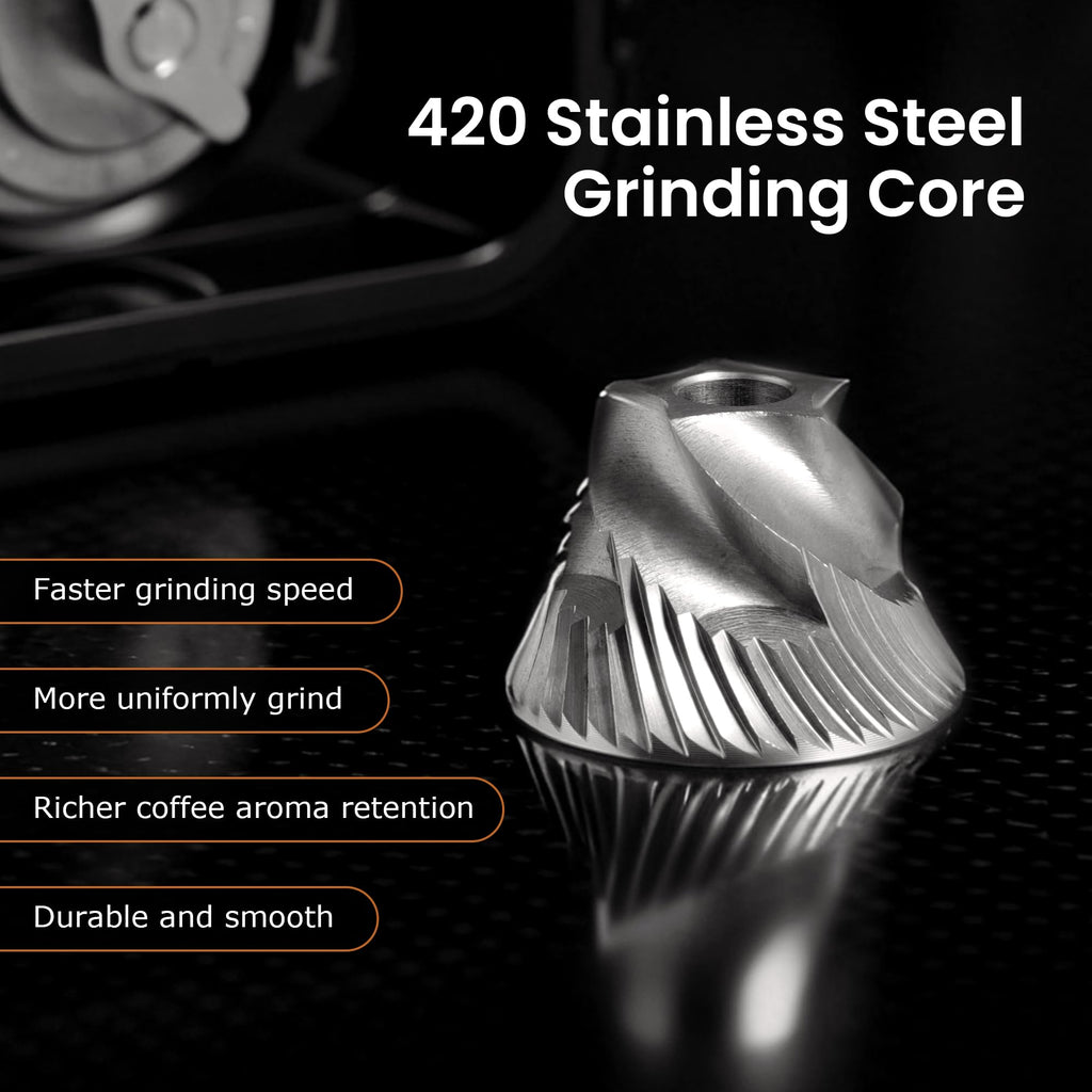 Portable Electric Coffee Grinder Adjustable Stainless Steel Burr X365525