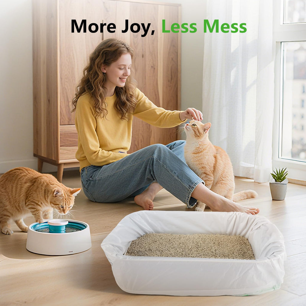 40 Count Cat Litter Box Liners with Drawstring D9764