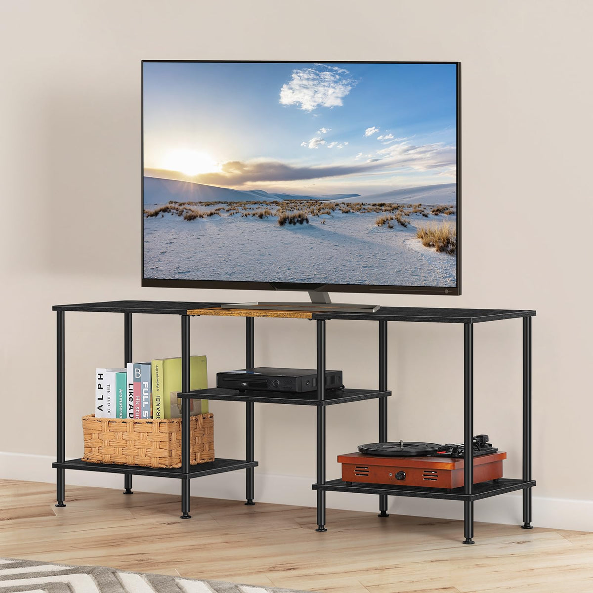 50 inch 3 Tier TV Stand with Storage Shelves Y366282