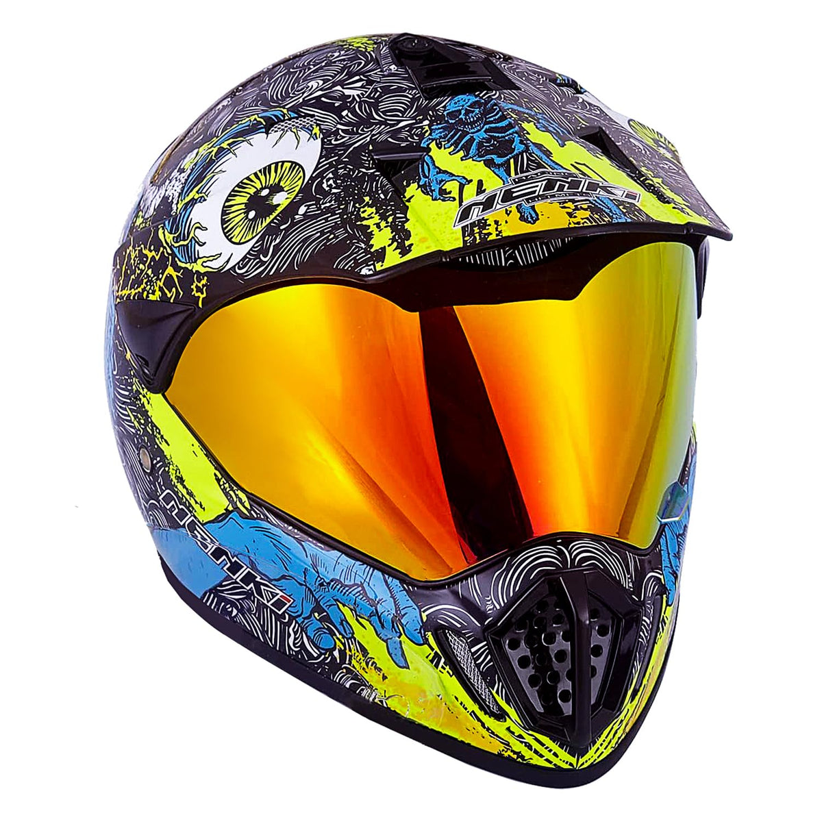 Red Full Face Motocross Helmet Y674