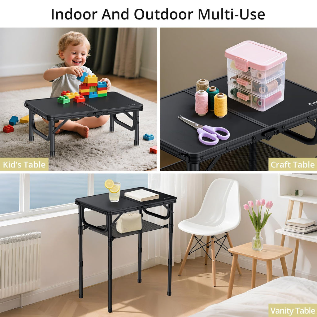24"X 16" Adjustable Height Folding Camping Table Y859548