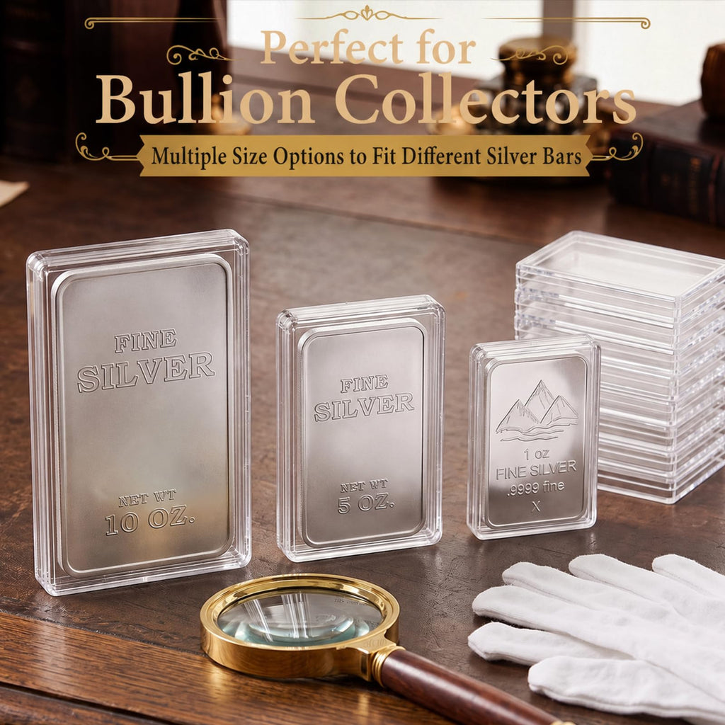 60 Pcs Silver Bar Holder Case G4769