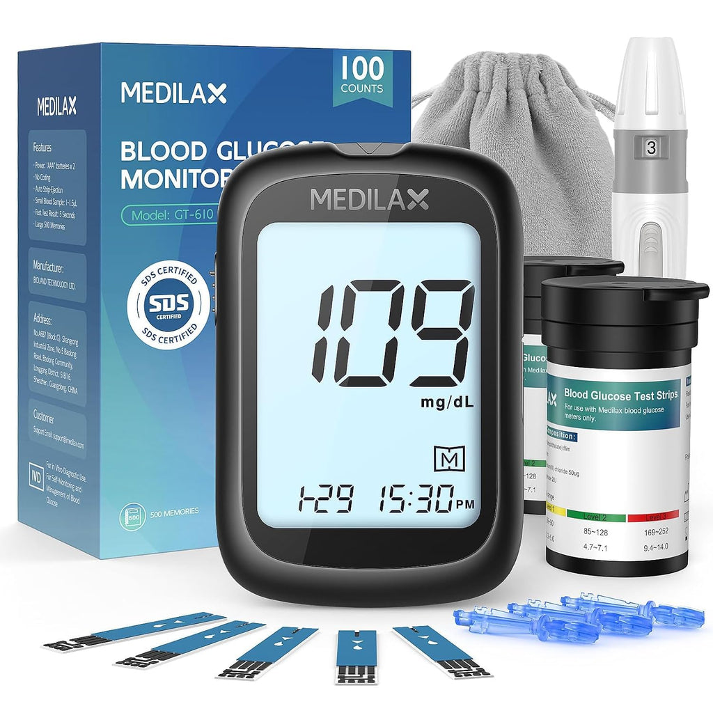 Blood Glucose Monitor Kit with 100 Strips P688576