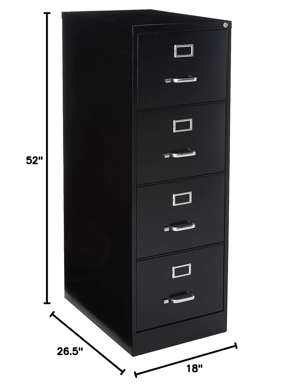 4 Drawer Vertical File Black B49046