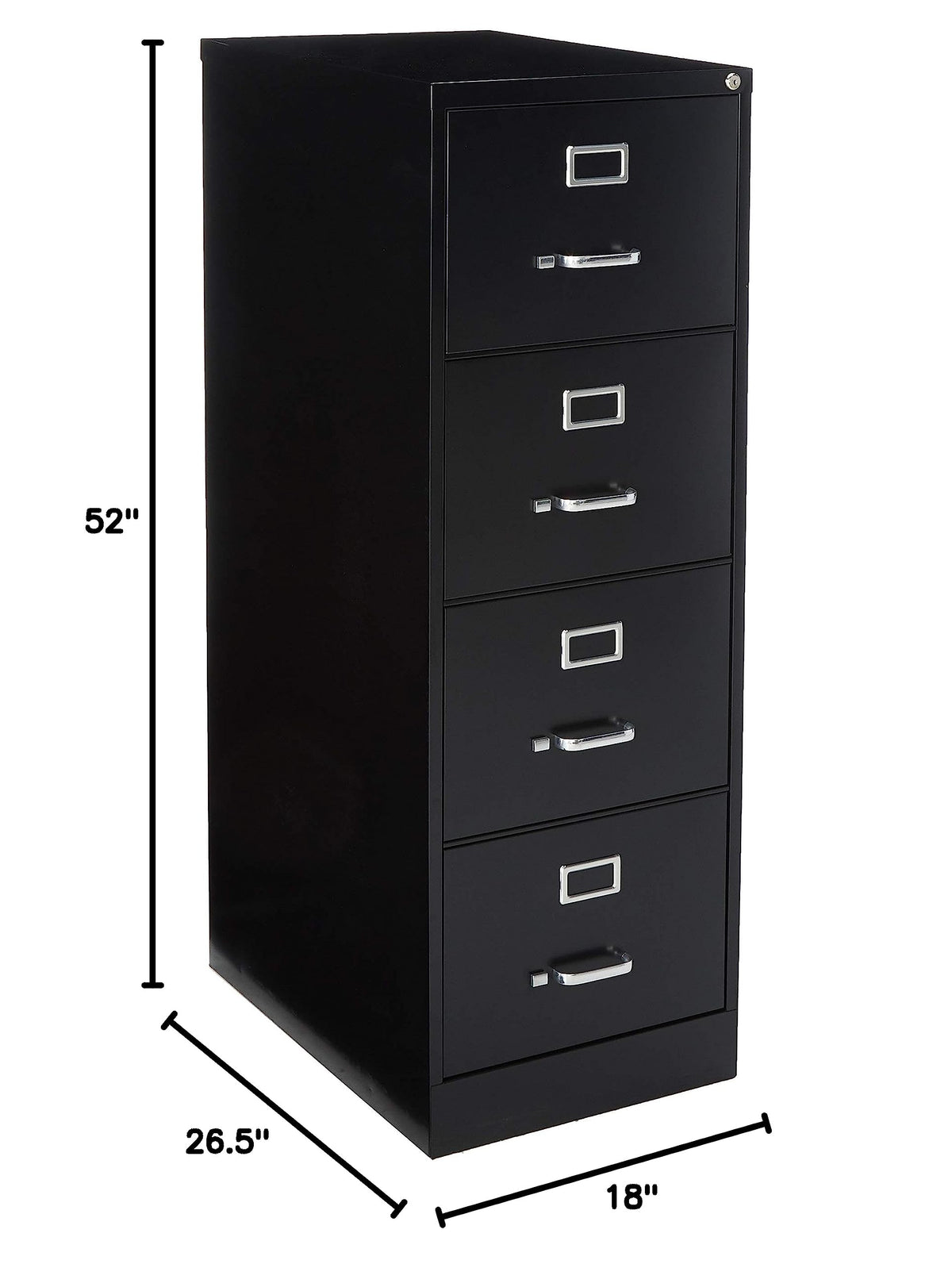 4 Drawer Vertical File Black B49046