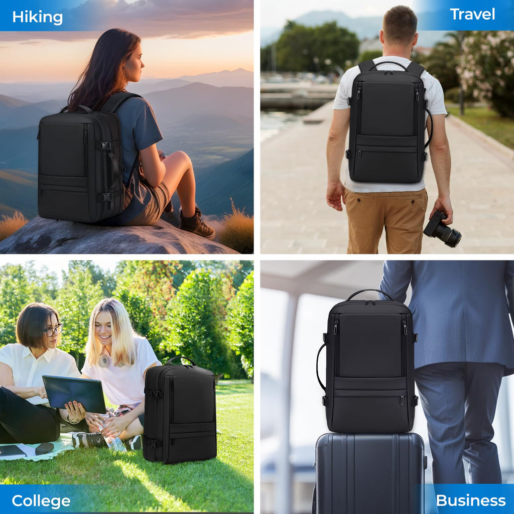 Carry On Travel Backpack Black Y3215