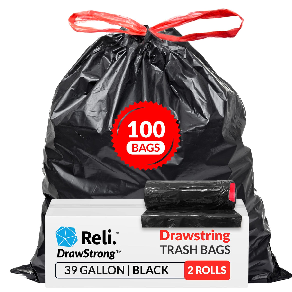 39 Gallon Drawstring Trash Bags A29022