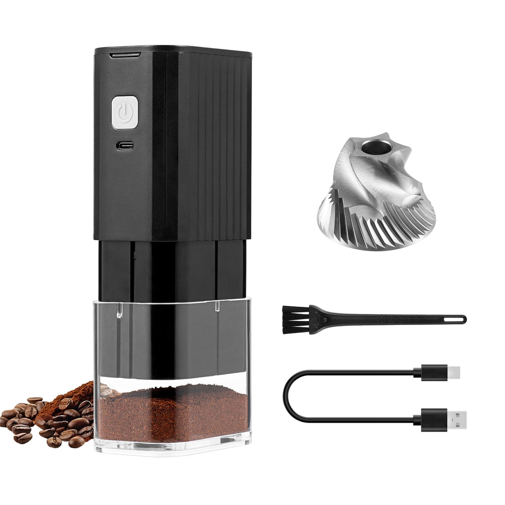 Portable Electric Coffee Grinder Adjustable Stainless Steel Burr X365525